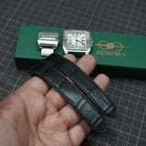  Dây cá sấu Alligator đen cho đồng hồ Cartier 