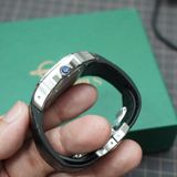  Dây cá sấu Alligator đen cho đồng hồ Cartier 