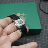  Dây cá sấu Alligator đen cho đồng hồ Cartier 