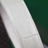  Thắt lưng da cá sấu Alligator (trắng) 