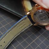  Dây cá sấu Alligator màu xanh navy cho đồng hồ Chopard 