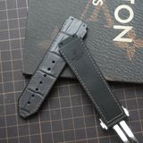  Thay da cá sấu Alligator vân đuôi (Pháp) màu xám cho Hublot 