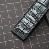  Thay da cá sấu Alligator vân bụng (Pháp) màu đen cho Hublot 
