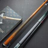  Bọc cơ da kì đà màu đen cam đất cho chuôi Mezz Cues 