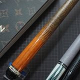 Bọc cơ da kì đà màu đen cam đất cho chuôi Mezz Cues 