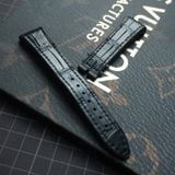  Thay da cá sấu Alligator vân đuôi (Pháp) màu đen cho Franck Muller 