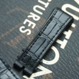  Thay da cá sấu Alligator vân đuôi (Pháp) màu đen cho Franck Muller 