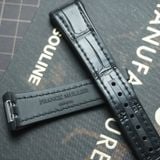  Thay da cá sấu Alligator vân đuôi (Pháp) màu đen cho Franck Muller 
