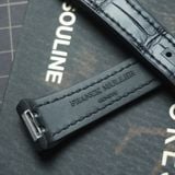  Thay da cá sấu Alligator vân đuôi (Pháp) màu đen cho Franck Muller 