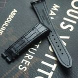  Thay da cá sấu Alligator vân đuôi (Pháp) màu đen cho Franck Muller 