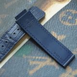  Thay da cá sấu Alligator vân đuôi ̣̣(Pháp) màu xanh navy cho Hublot 