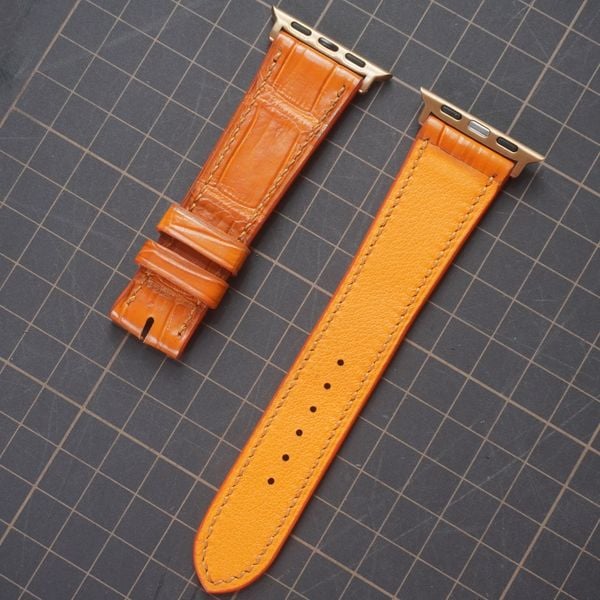  Dây Apple Watch cá sấu màu cam 