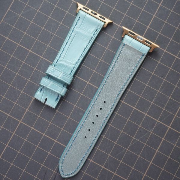  Dây Apple Watch cá sấu màu Sky Blue 