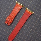  Dây Apple Watch cá sấu màu đỏ cam 