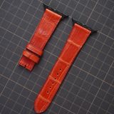  Dây Apple Watch cá sấu màu cam đỏ 