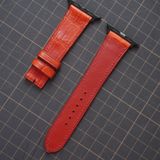  Dây Apple Watch cá sấu màu cam đỏ 