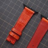  Dây Apple Watch cá sấu màu cam đỏ 