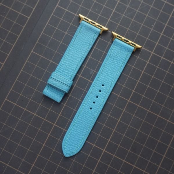  Dây Apple Watch da Epsom màu xanh da trời 