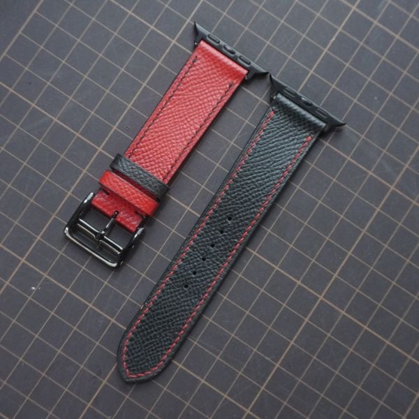  Dây Apple Watch da Epsom đỏ và đen 