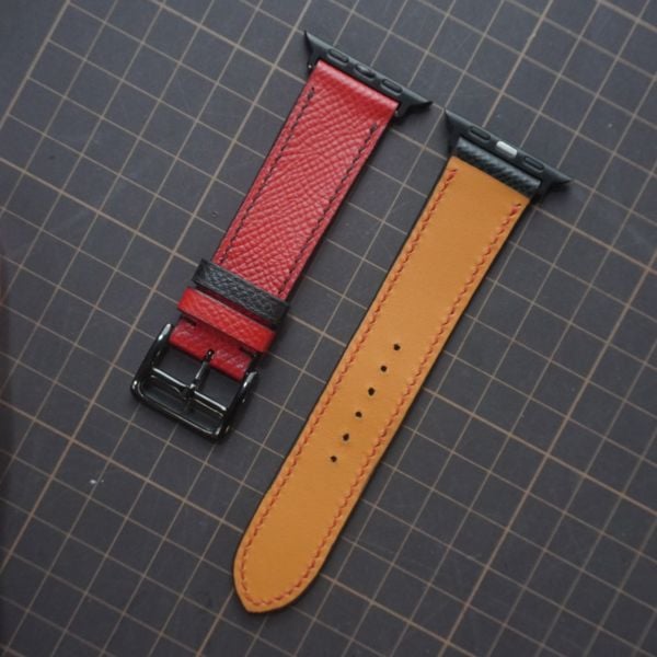  Dây Apple Watch da Epsom đỏ và đen 