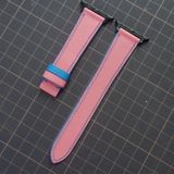  Dây Apple Watch da Swift màu hồng chỉ xanh dương 