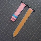  Dây Apple Watch da Swift màu hồng chỉ xanh dương 