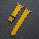  Dây Apple Watch da Swift màu vàng chỉ đen 