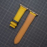  Dây Apple Watch da Swift màu vàng chỉ đen 