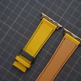  Dây Apple Watch da Swift màu vàng chỉ đen 
