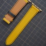  Dây Apple Watch da Swift màu vàng chỉ đen 