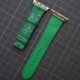  Dây Apple Watch da cá sấu màu xanh lá 