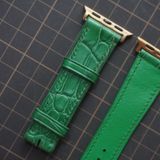  Dây Apple Watch da cá sấu màu xanh lá 