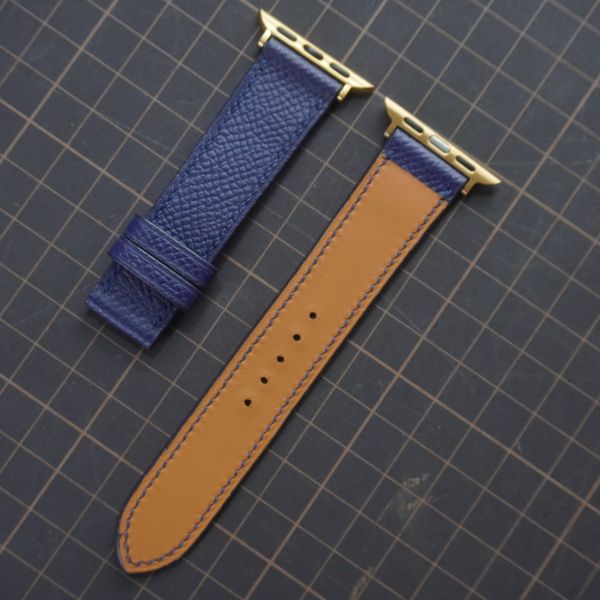  Dây Apple Watch da Epsom màu xanh Navy 