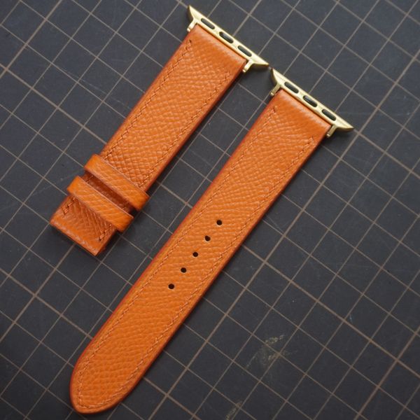  Dây Apple Watch da Epsom màu cam 