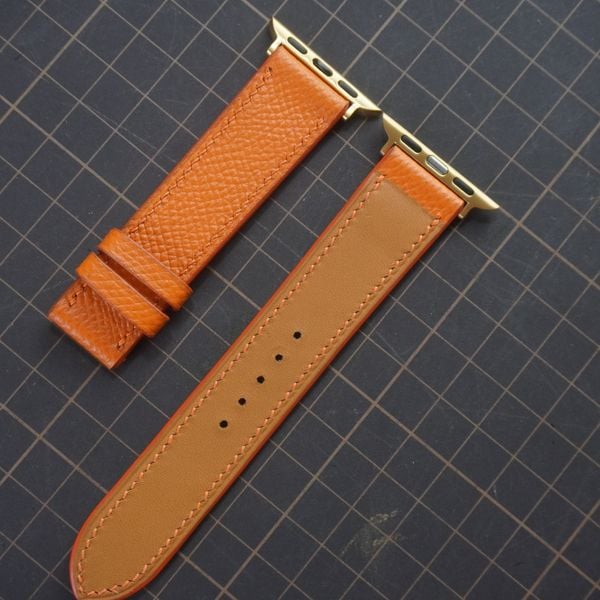  Dây Apple Watch da Epsom màu cam 