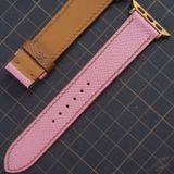  Dây Apple Watch da Epsom màu hồng chỉ nâu 