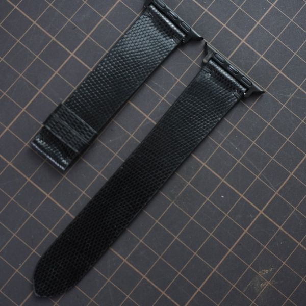  Dây Apple Watch da kì đà màu đen 