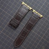  Dây Apple Watch cá sấu Alligator màu nâu 