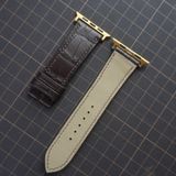  Dây Apple Watch cá sấu Alligator màu nâu 