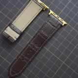  Dây Apple Watch cá sấu Alligator màu nâu 