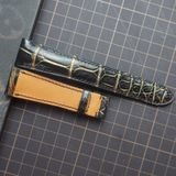  Dây cá sấu Alligator đen nhũ vàng (Size:20-18mm) 