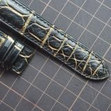  Dây cá sấu Alligator đen nhũ vàng (Size:20-18mm) 