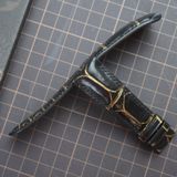  Dây cá sấu Alligator đen nhũ vàng (Size:20-18mm) 