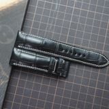  Dây cá sấu Alligator đen chỉ trắng 