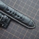  Dây cá sấu Alligator đen chỉ trắng 
