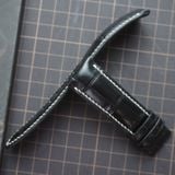  Dây cá sấu Alligator đen chỉ trắng 