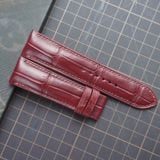  Dây cá sấu Alligator màu đỏ Burgundy (Size:22-20mm) 