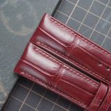  Dây cá sấu Alligator màu đỏ Burgundy (Size:22-20mm) 