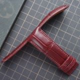  Dây cá sấu Alligator màu đỏ Burgundy (Size:22-20mm) 