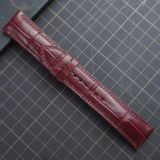  Dây cá sấu Alligator màu đỏ Burgundy (Size:22-20mm) 
